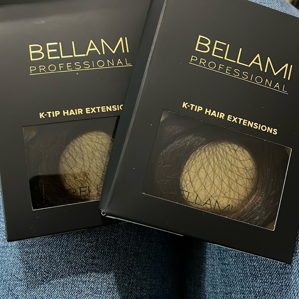 SEALED PACKAGES! Bellami Extensions K tips 18” DARK BROWN  (2) packs